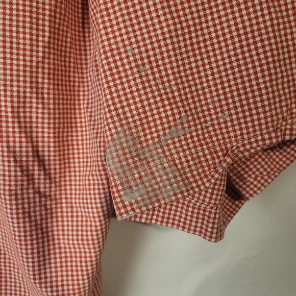 Wrangler Hero Button Up Shirt Mens L Short Sleeve Red Plaid - Picture 4 of 4